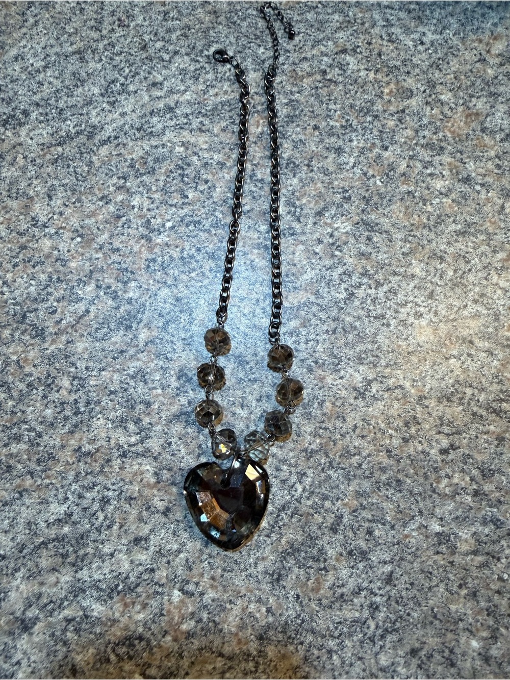 Smoky Heart Pendant Necklace - Women Jewelry